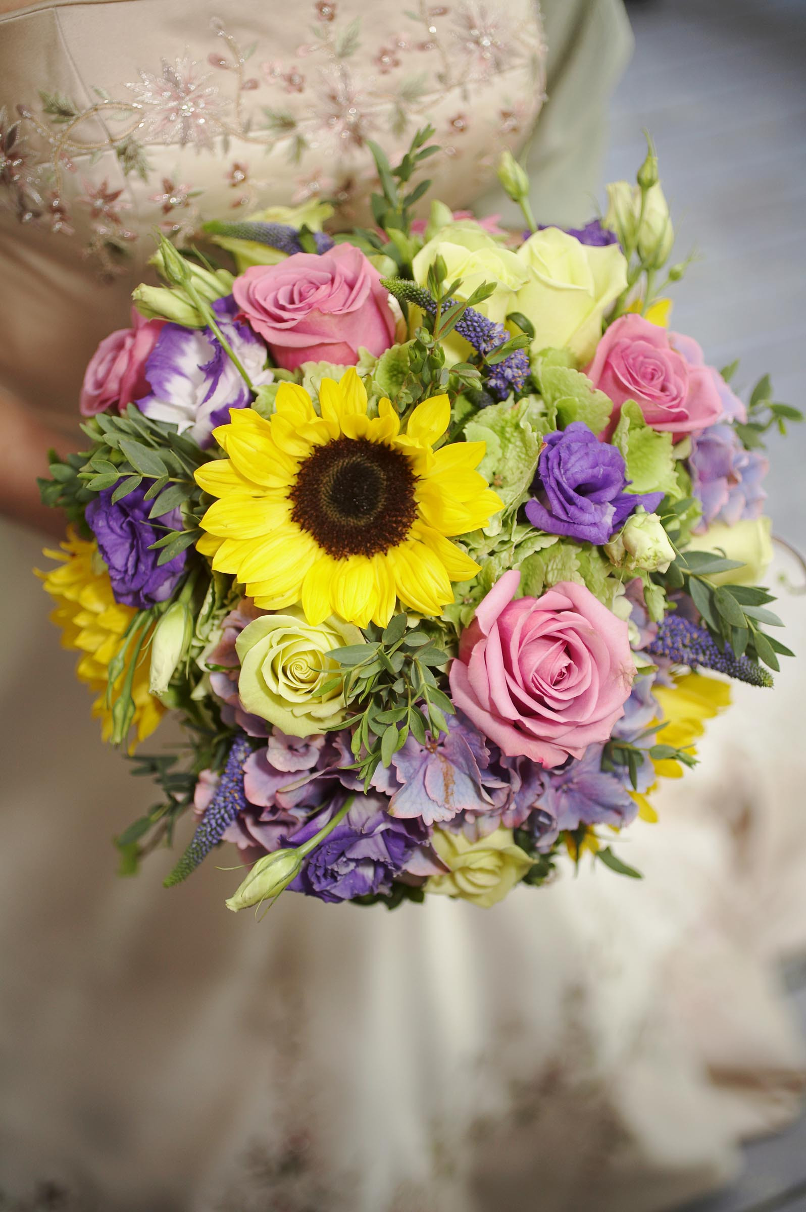 Brautstrauß Sonnenblumen
 bunter Brautstrauß mit Sonnenblumen Heiraten mit braut