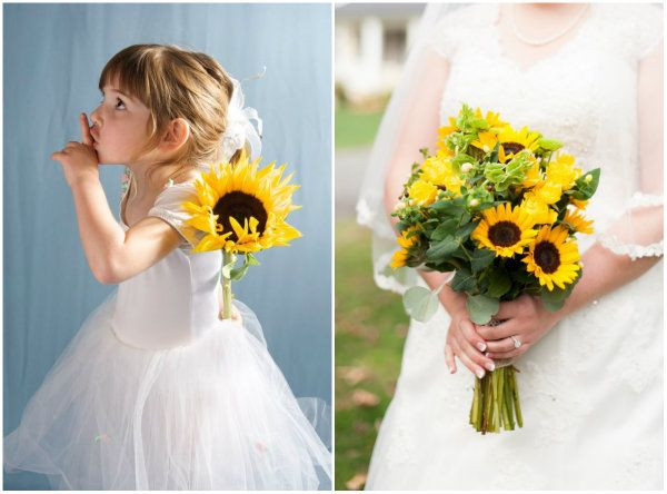 Brautstrauß Sonnenblumen
 Rustikale Sonnenblume Country Hochzeit im Sommer 2014