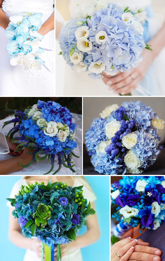 Brautstrauß Türkis
 Brautstrauß in Blau oder Lila tolle Inspirationen für