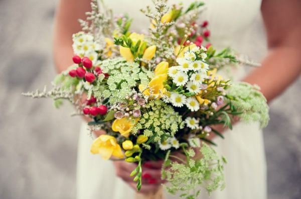 Brautstrauß Wildblumen
 Hochzeitsblumen – wählen Sie schönsten Blumen für