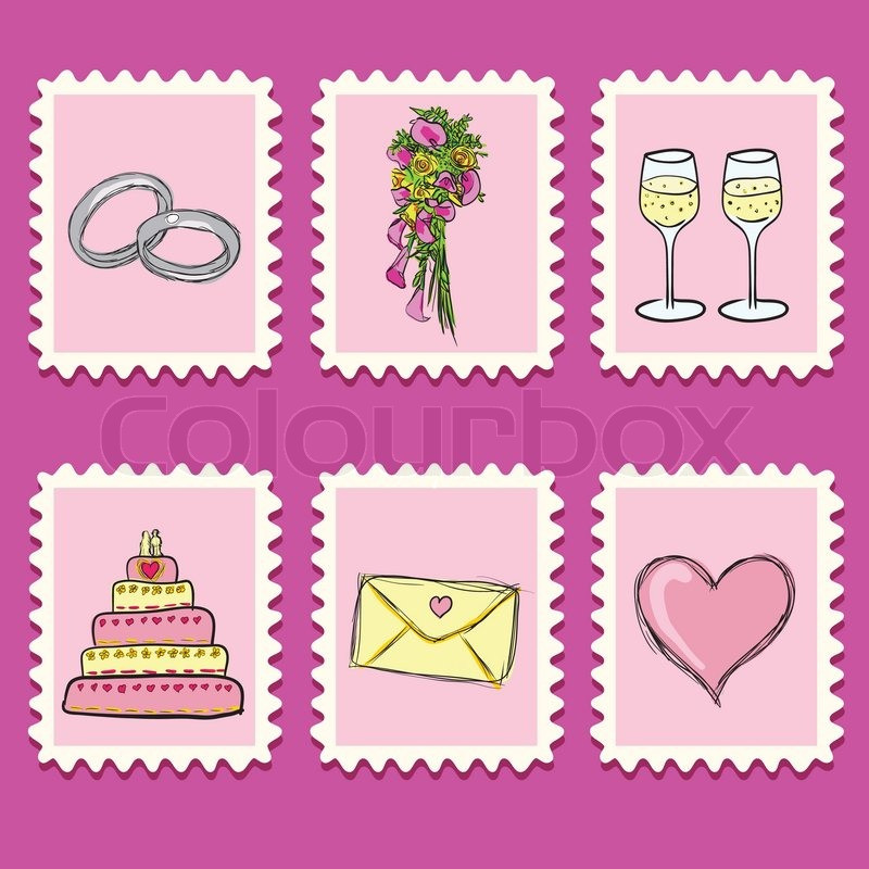 Briefmarken Hochzeit
 Briefmarken Sammlung Hochzeit eingestellt
