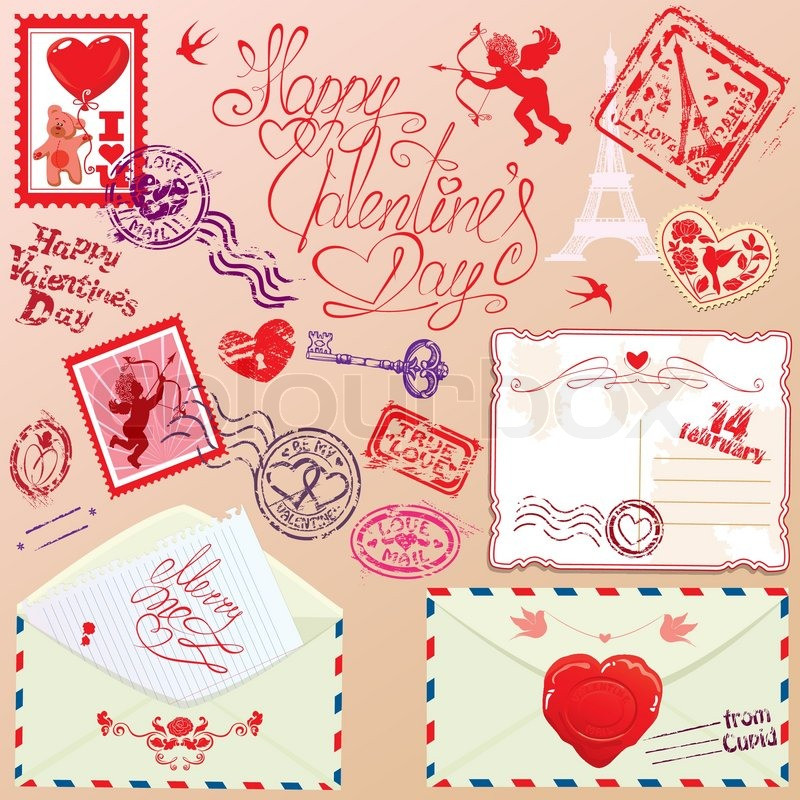 Briefmarken Hochzeit
 Sammlung der Liebe mail design elements Briefmarken
