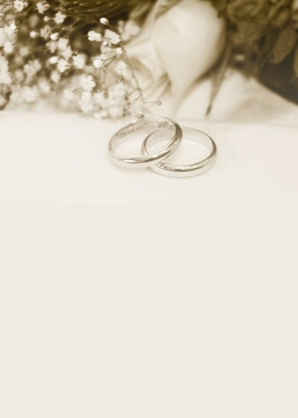 Briefpapier Hochzeit
 Motivpapier Designpapier Hochzeit 004 silberne Ringe