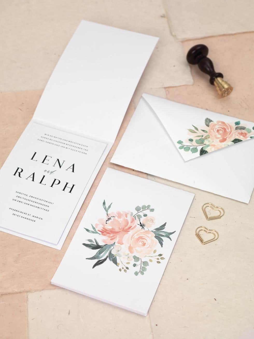 Briefumschlag Hochzeit
 DIY Hochzeitspapeterie