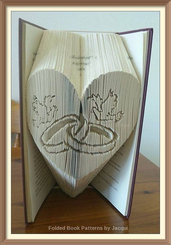 Buch Falten Hochzeit
 300 Wedding Heart Book Folding Pattern