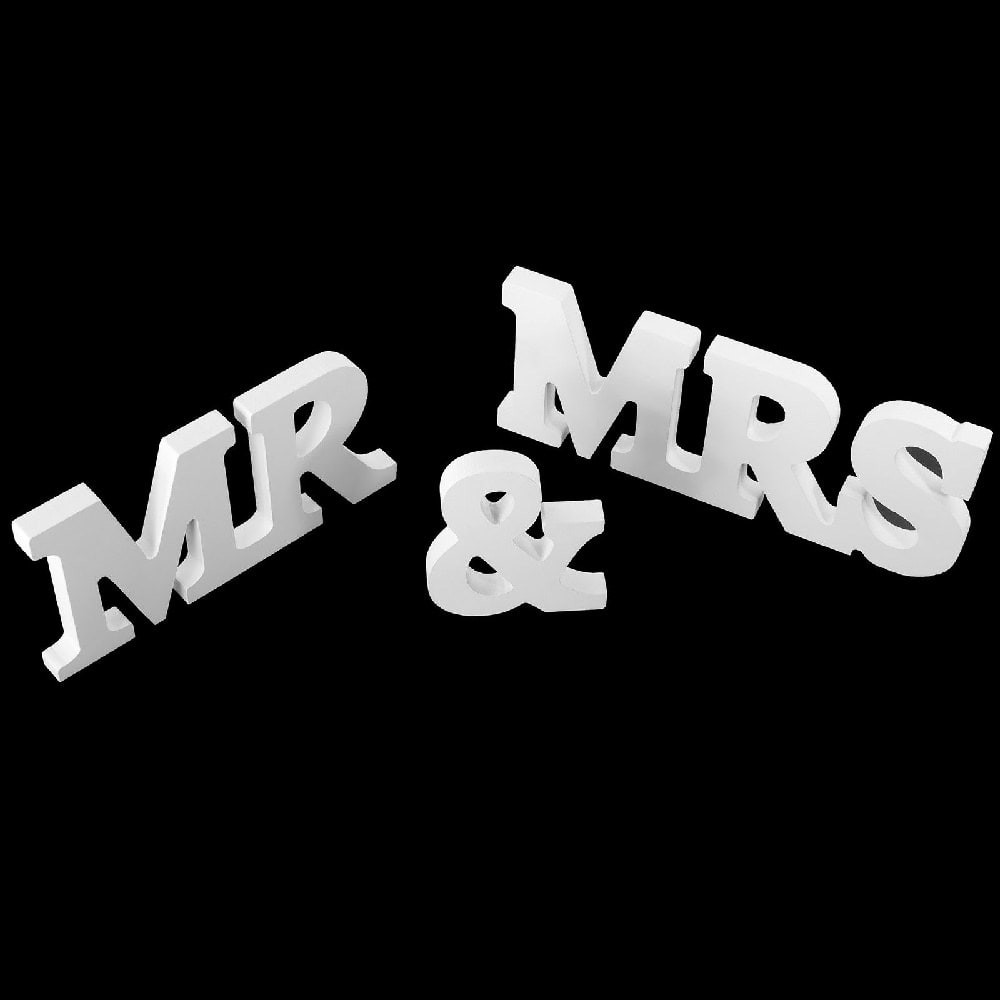 Buchstabenspiel Hochzeit
 Mr & Mrs Deko Buchstaben Holzbuchstaben Hochzeit