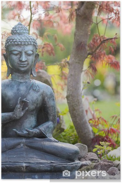 Buddha Figur Garten
 Buddha Figur im Garten Poster • Pixers • We live to change