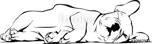 Bulldog Ausmalbilder
 "French Bulldog Baby Sleeping" Stockfotos und lizenzfreie