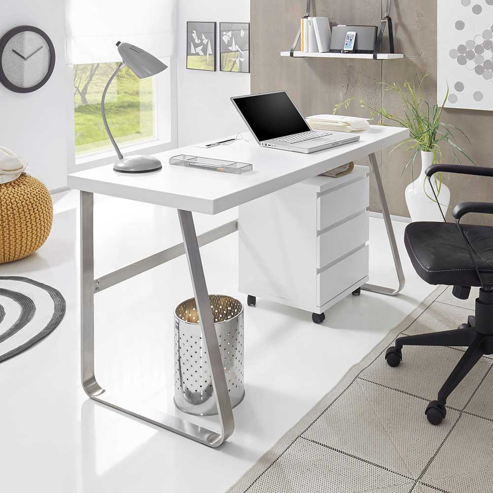 Büro Schreibtisch
 Büro Schreibtisch Zenya in Weiß 140 cm breit