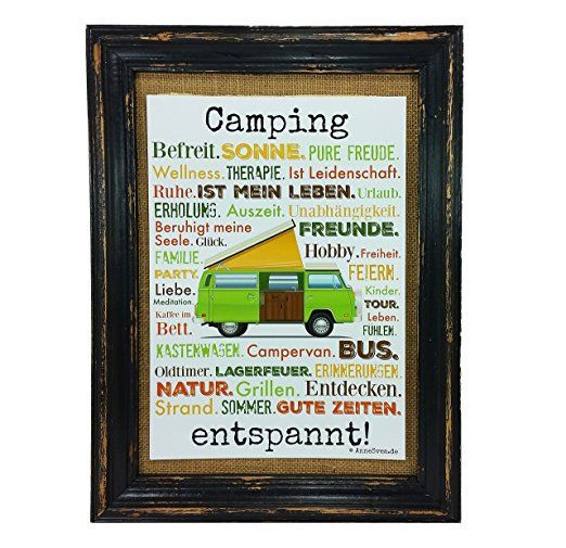 Camping Geschenke
 Camping entspannt Druck Poster A4 Bus Camper Caravan