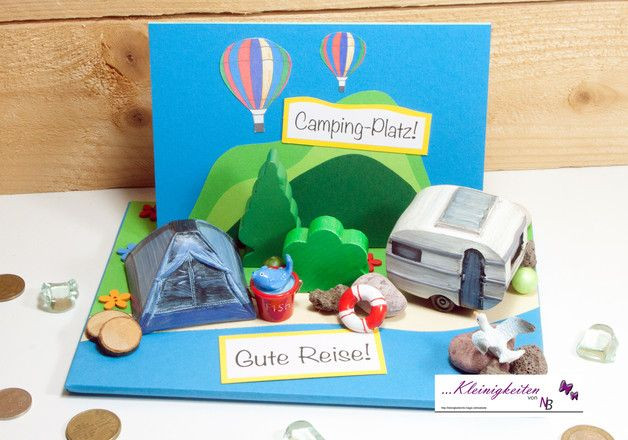 Camping Geschenke
 Geldgeschenk Camping Urlaub Zelt Wohnwagen Gutscheine