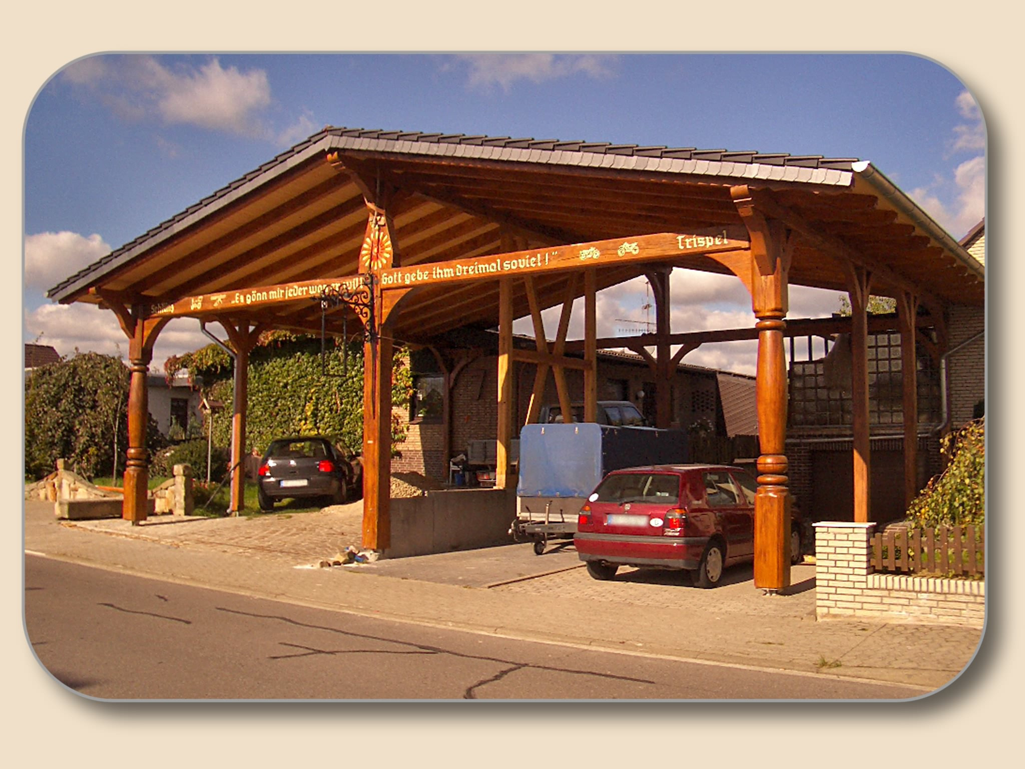 Carport Bauplan
 Carport Satteldach Bauplan von holzon