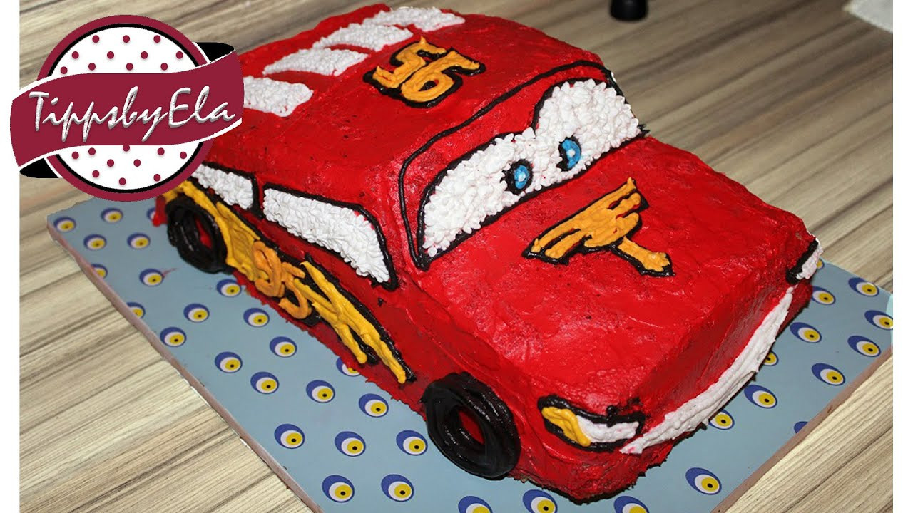 Cars Kuchen
 Cars Torte selber machen Anleitung Lightning McQueen für