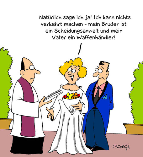 Cartoon Hochzeit
 Heirat von Karsten Liebe Cartoon