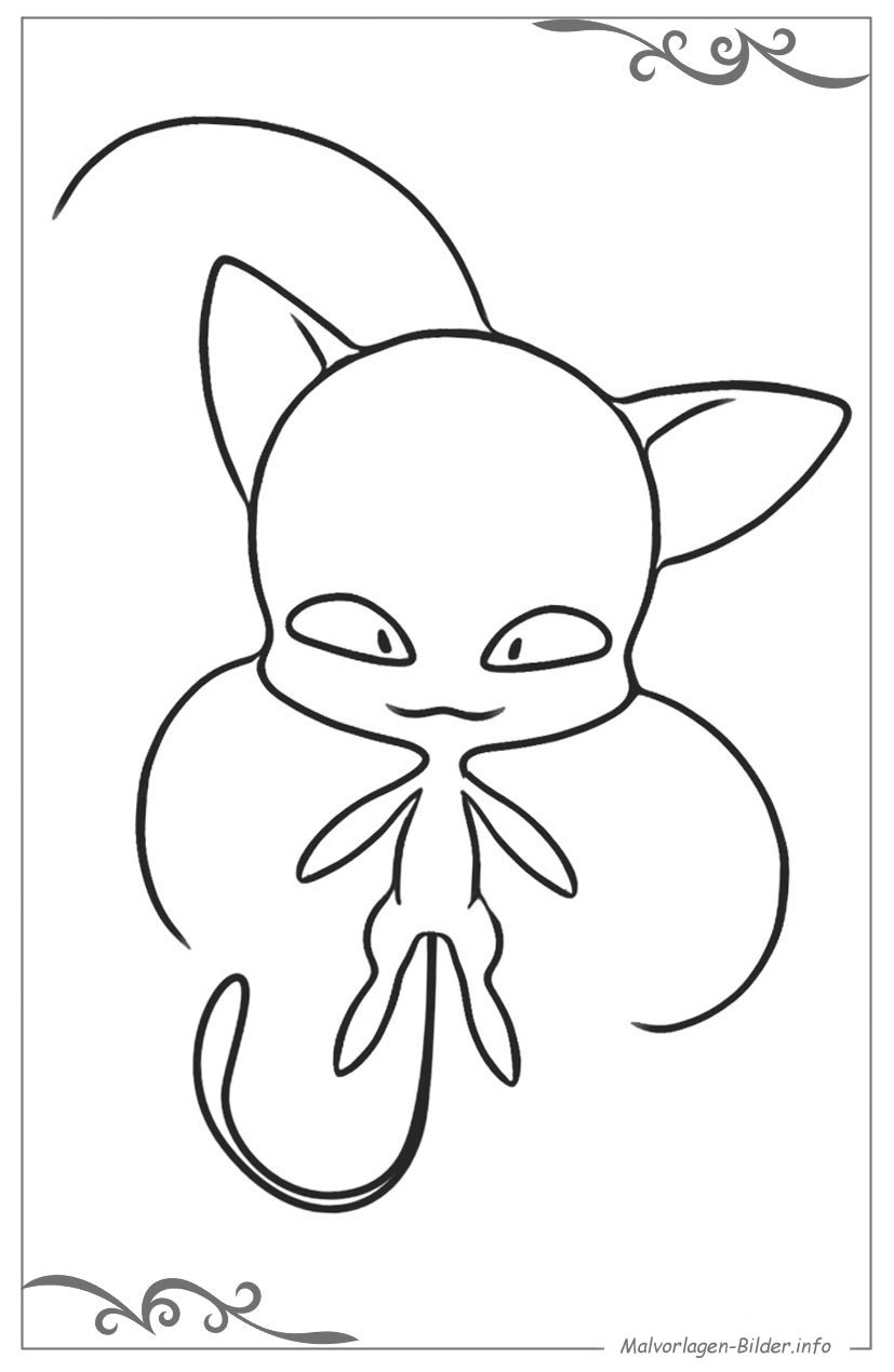 Cat Noir Ausmalbilder
 Ladybug und Cat Noir kostenlose malvorlage online ausmalen