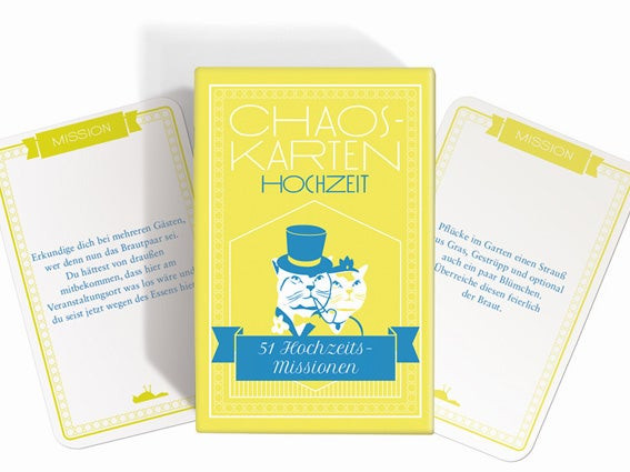 Chaos Karten Hochzeit
 KARTENSPIEL Chaoskarten Hochzeit TSCHAU TSCHÜSSI