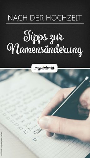 Checkliste Namensänderung Nach Hochzeit
 Die Namensänderung nach der Hochzeit – das ist wichtig