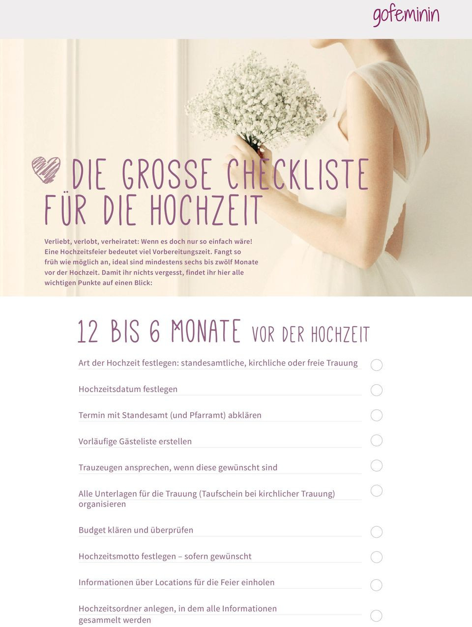 Checkliste Standesamtliche Hochzeit Pdf
 Die grosse Checkliste für Hochzeit PDF