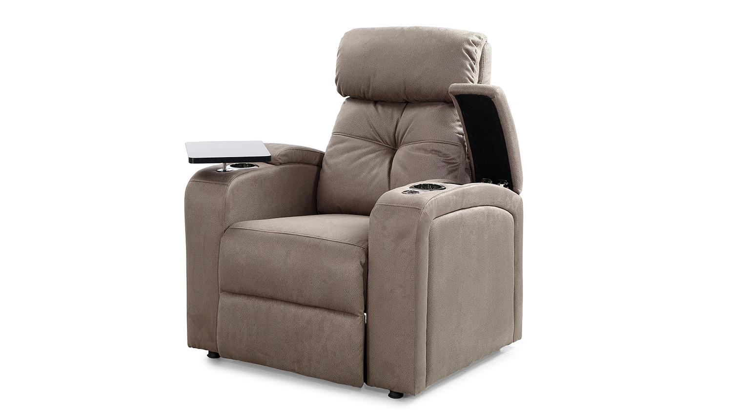 Cinema Sessel
 Cinema Sessel HOUSTON 1 in braun beige mit Getränkehalter