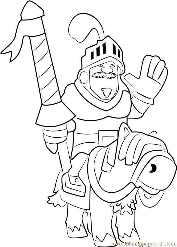 Clash Royale Ausmalbilder
 Prince Coloring Page Free Clash Royale Coloring Pages