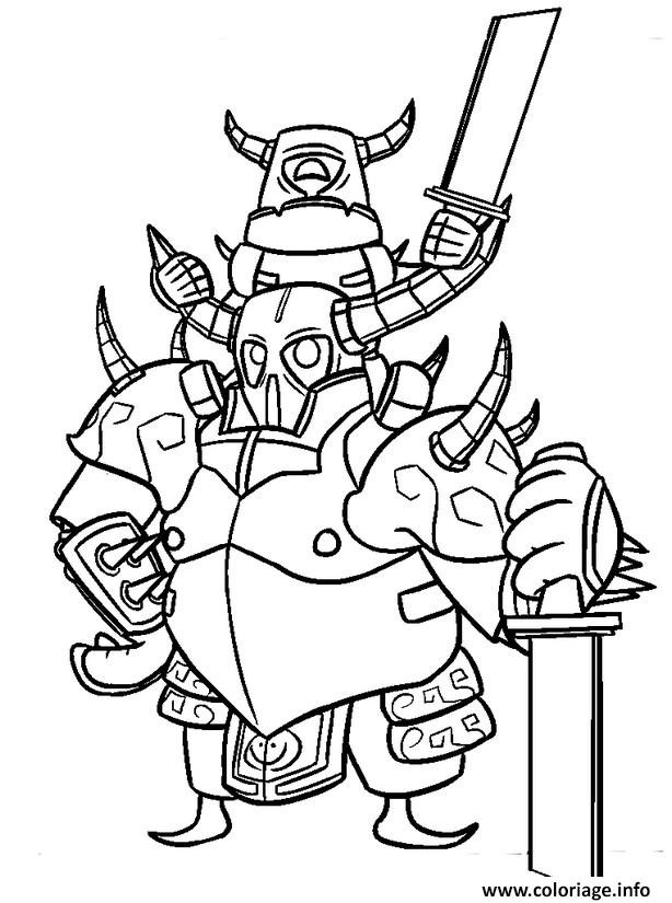 Clash Royale Ausmalbilder
 Coloriage Clash Royale Pekka Clash Clans dessin