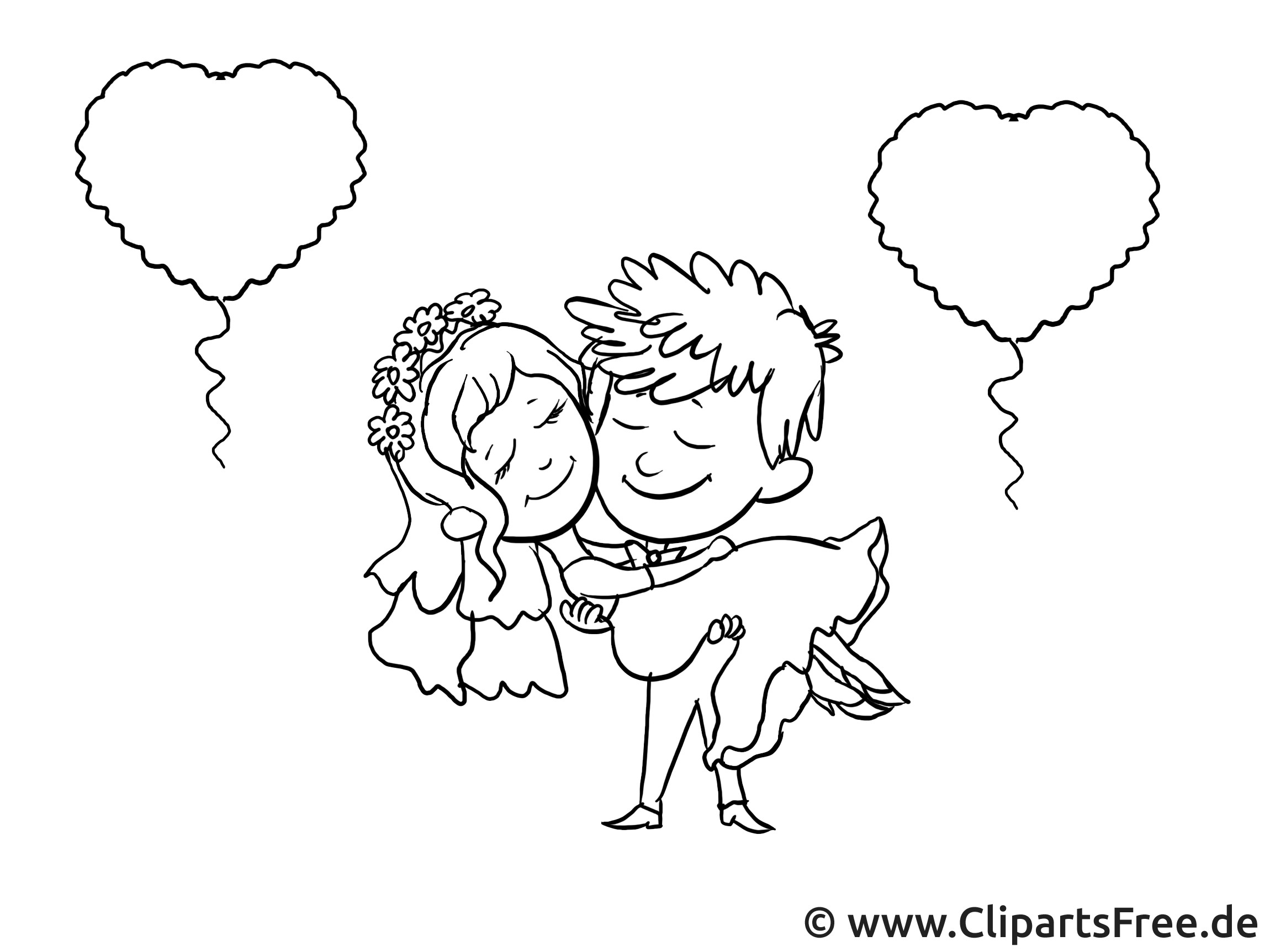 Clipart Hochzeit Schwarz Weiß
 Hochzeit Bild Grafik Clipart schwarz weiss