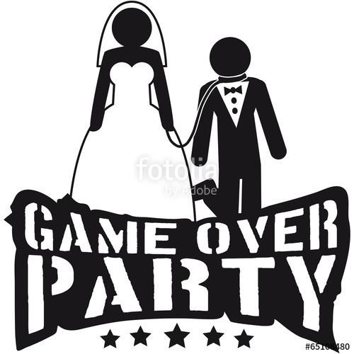 Clipart Polterabend Hochzeit
 "Paar kurze Leine Gefangen JGA" Stockfotos und lizenzfreie