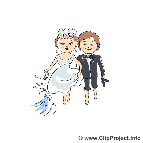 Cliparts Hochzeit
 Brautpaar Clipart zu Hochzeit kostenlos