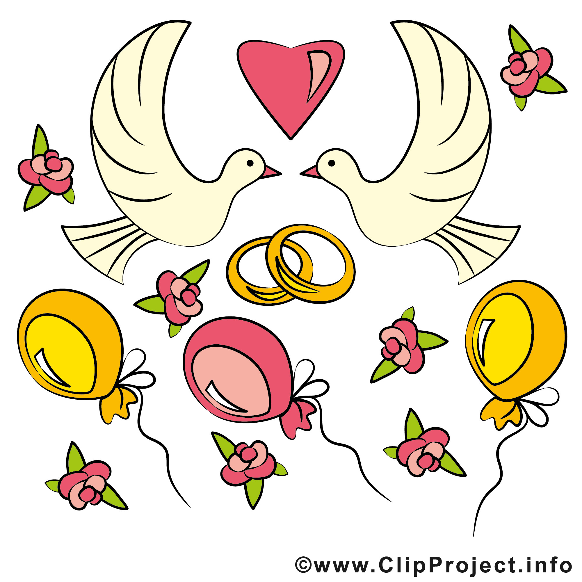 Cliparts Hochzeit
 Clipart Glückwunsch zur Hochzeit kostenlos