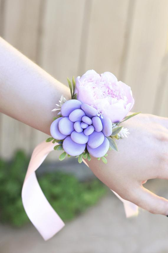 Corsage Hochzeit Trägerlos
 Hochzeit Corsage saftig Corsage Handgelenk lila Hochzeit