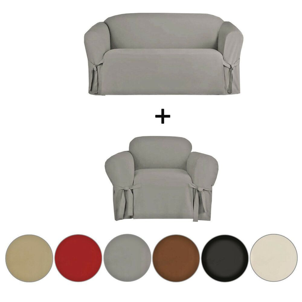 Couch Covers
 2 PIECE MICRO SUEDE FURNITURE SLIPCOVER SOFA & LOVESEAT