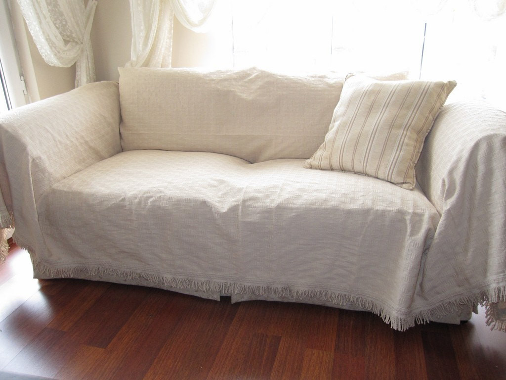 Couch Covers
 Sofa throw covers rectangle tassel ivory couch