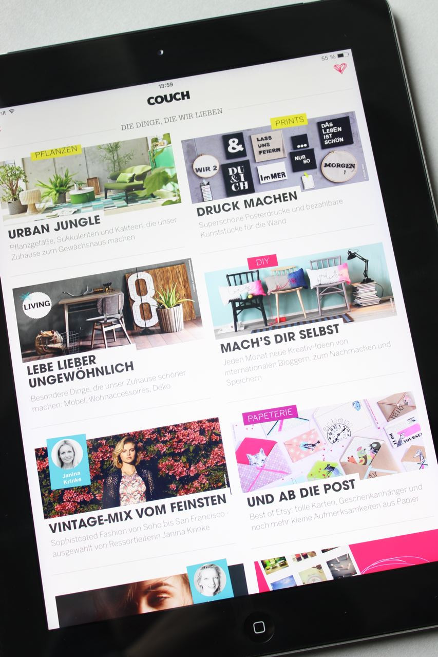 Couch Mag Adventskalender
 love – Die Dinge wir lieben – couch mag app