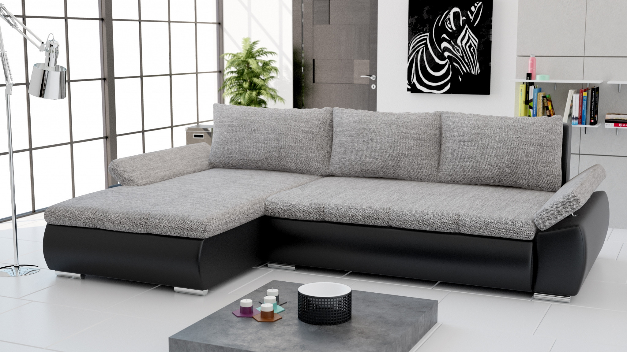 Couch Mit Schlaffunktion
 Sofa mit Schlaffunktion KARMA 1 Couchgarnitur Ecksofa
