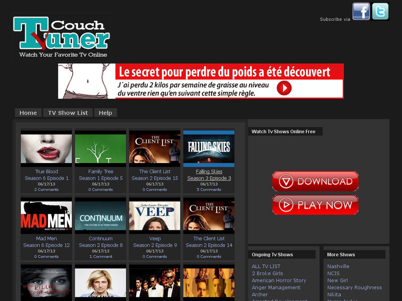 Couch Tuner
 Information about couchtuner Couch Tuner TV Videos