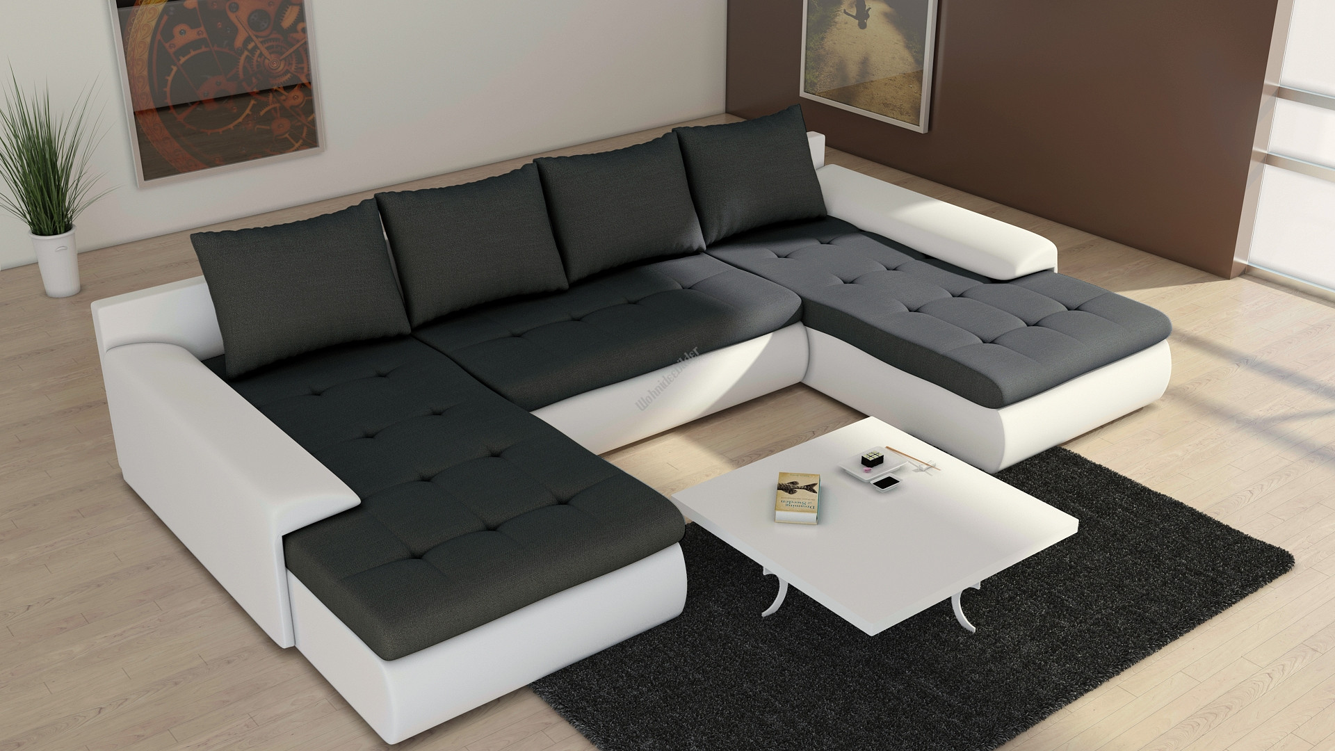 Couch U-form
 Couchgarnitur Schlafsofa Polsterecke Sofagarnitur Sofa