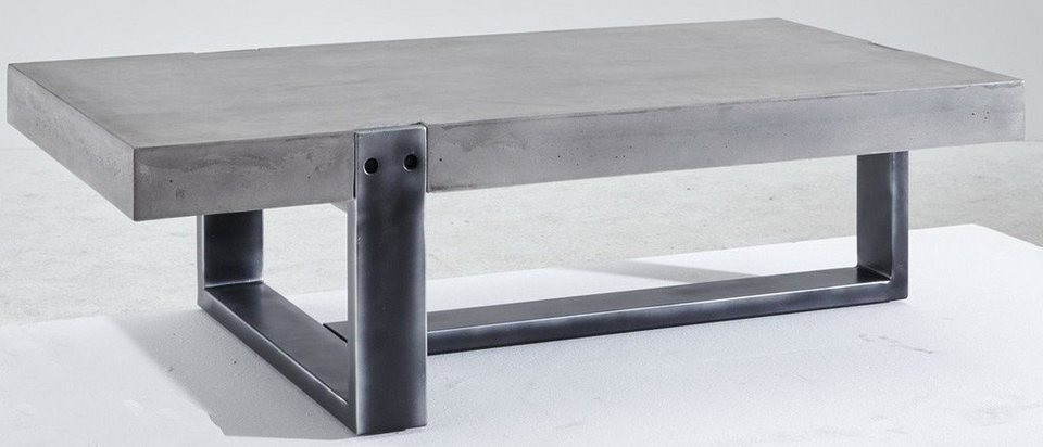 Couchtisch Beton
 Kasper Wohndesign Couchtisch Beton Rohstahl rechteckig