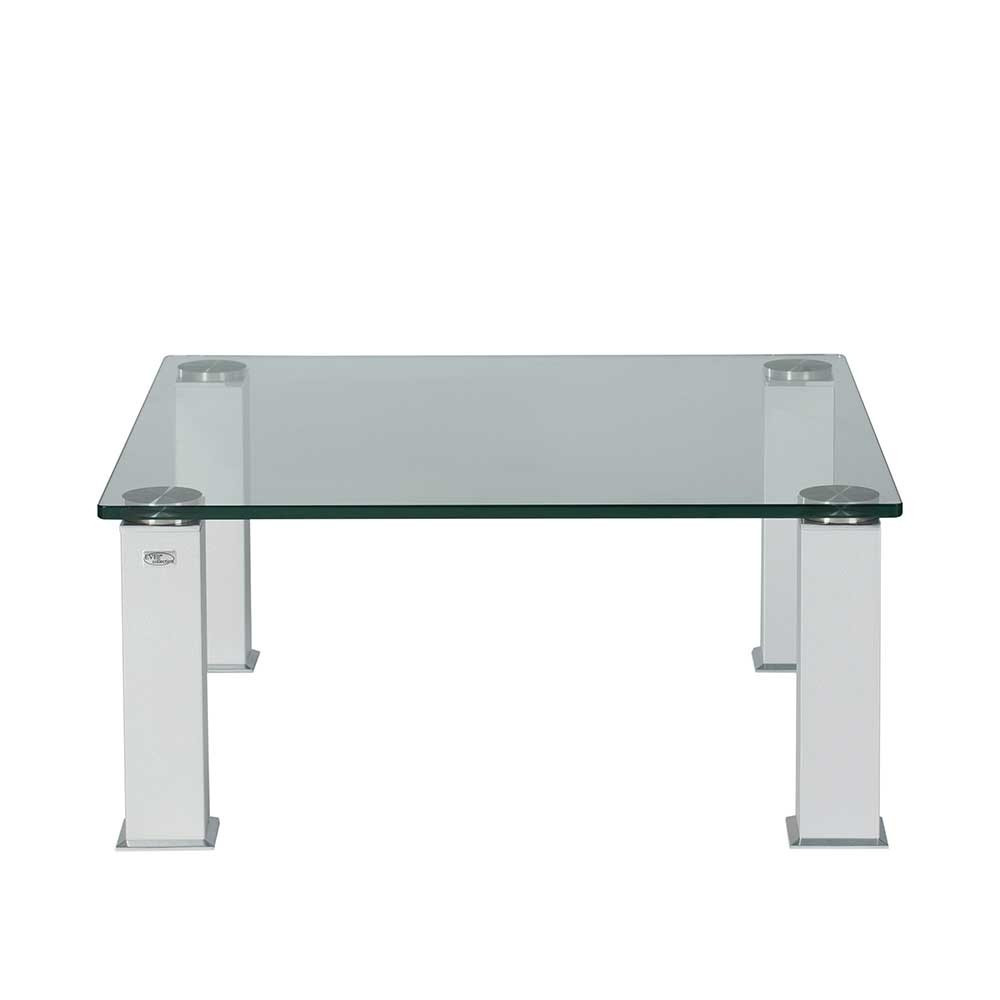 Couchtisch Glas
 Glas Couchtisch Vuprian mit Metallgestell 80 cm