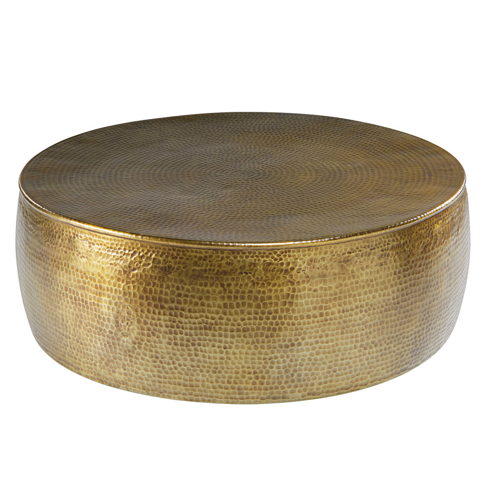 Couchtisch Gold
 Gold hammered aluminium coffee table Paloma