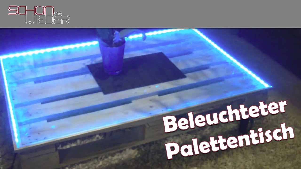 Couchtisch Led
 Couchtisch Palettentisch mit LED Beleuchtung