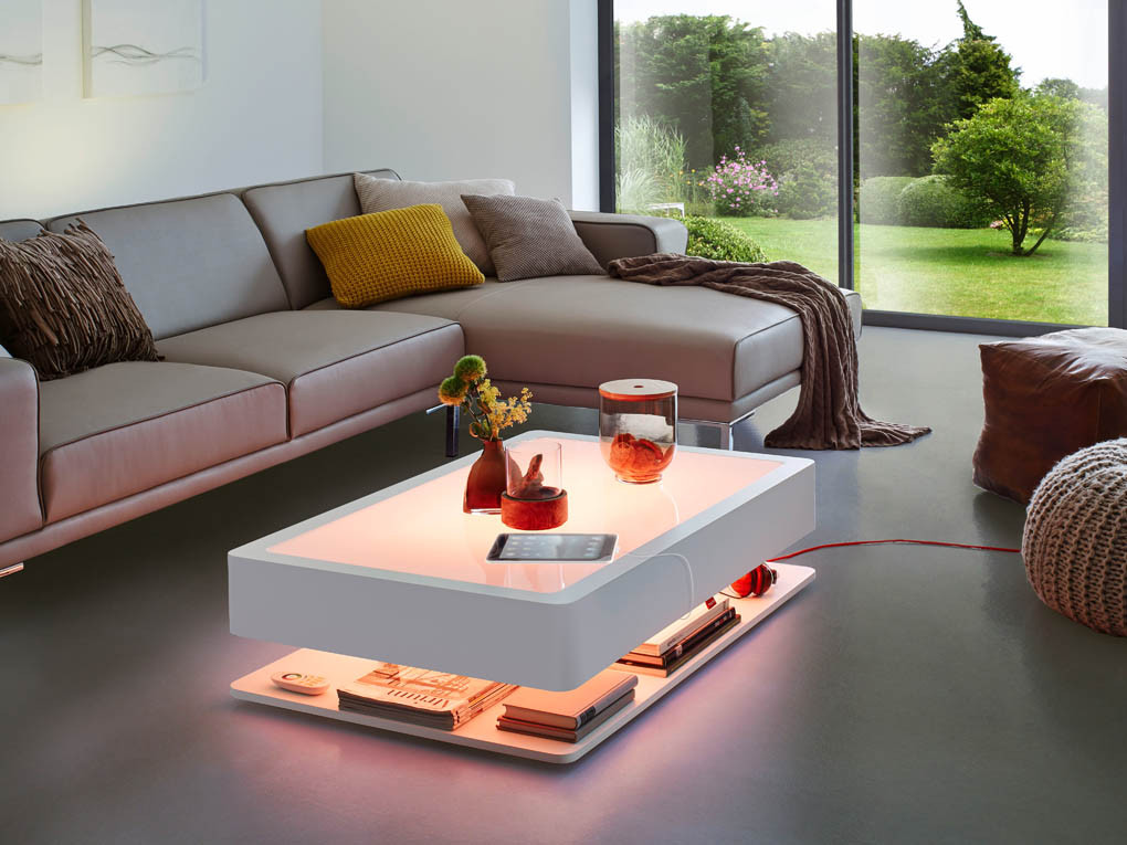 Couchtisch Led
 Wohnzimmer Couchtisch LED beleuchtet Ora Home LED Pro Moree