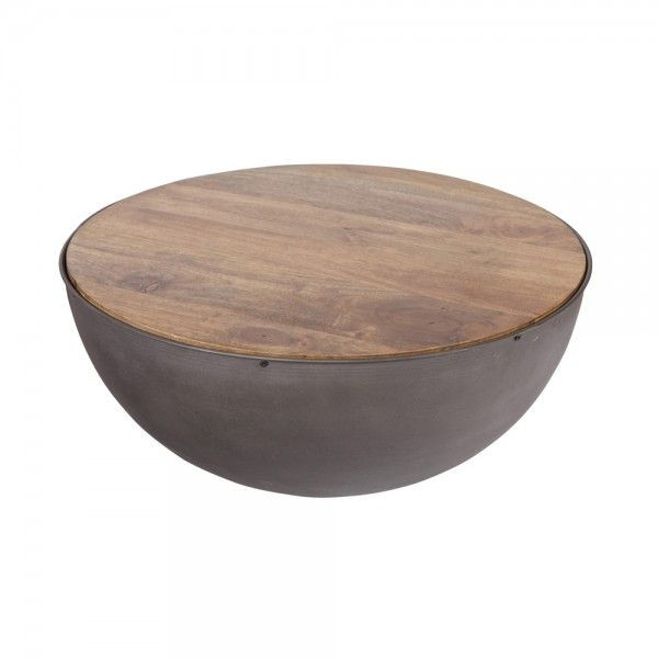 Couchtisch Rund Metall
 Couchtisch BOWL No 2 rund Holz Metall grau