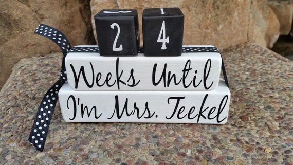 Countdown Hochzeit
 Hochzeit Countdown blockiert Bridal Shower von