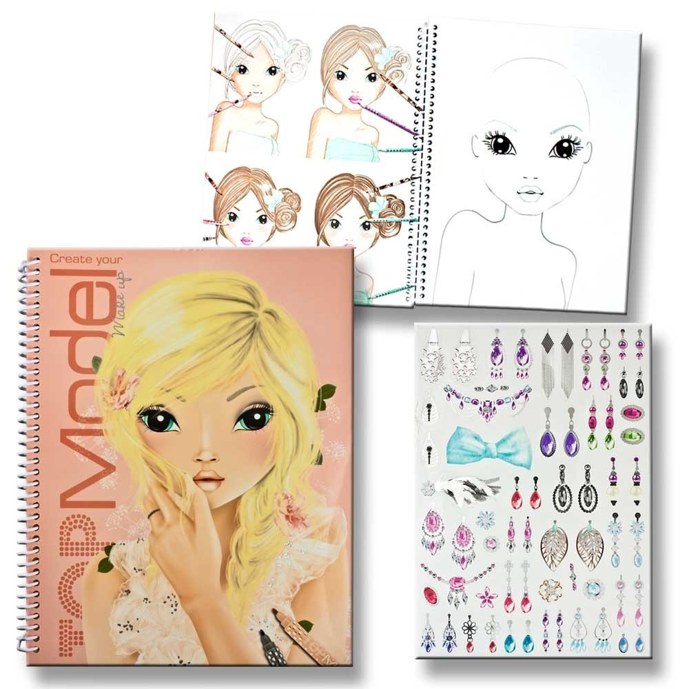 Create Your Topmodel Ausmalbilder
 TOPModel Colouring Book Create Your TOPModel Make Up with