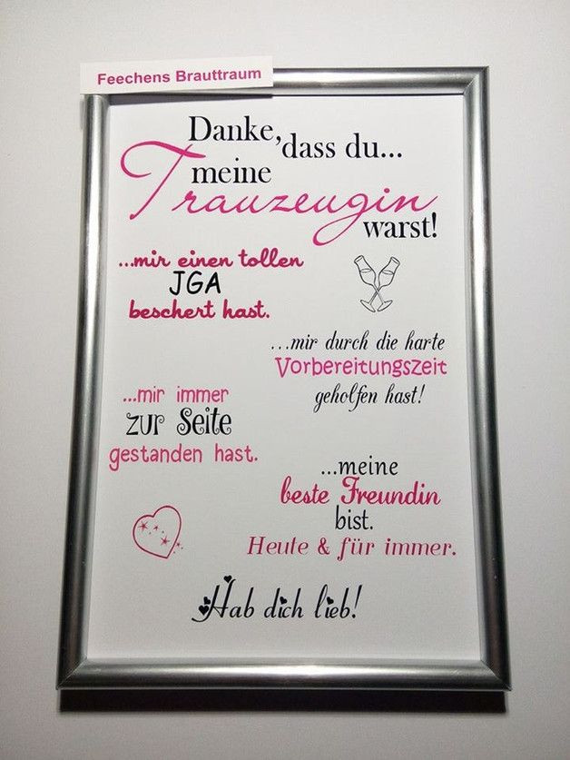 Danke Geschenke Hochzeit
 Die 25 besten Ideen zu Trauzeugin danke auf Pinterest