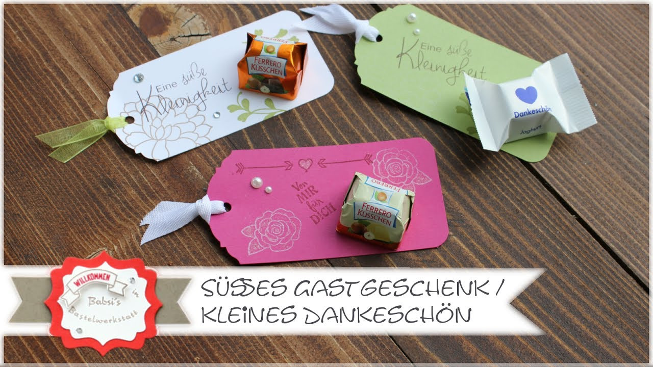 Dankeschön Geschenke Selber Machen
 Süßes schnelles Gastgeschenk Kleines Dankeschön