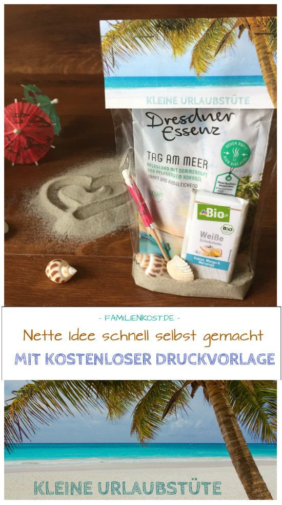 Dankeschön Geschenke Selber Machen
 Urlaub in der Tüte ausprobieren