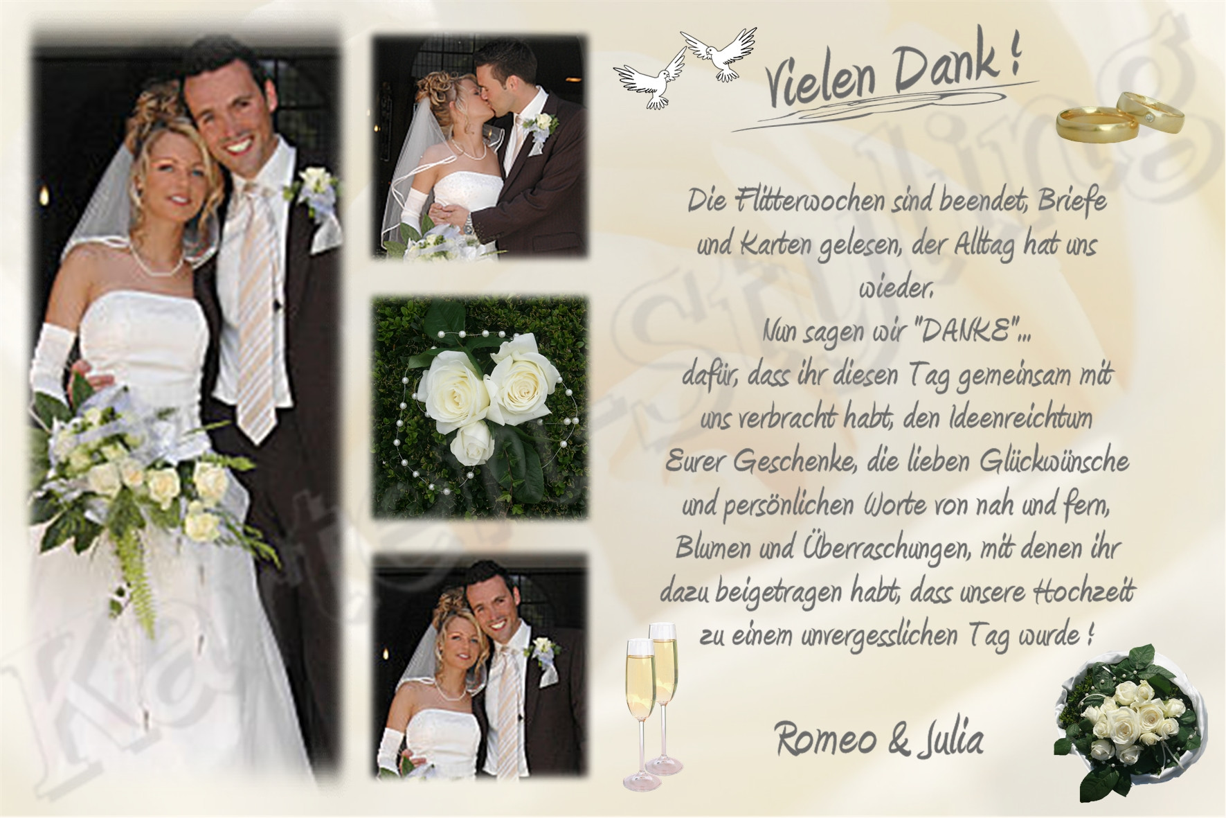 Dankestext Hochzeit
 50 Foto Einladung Danksagung Hochzeit Karte