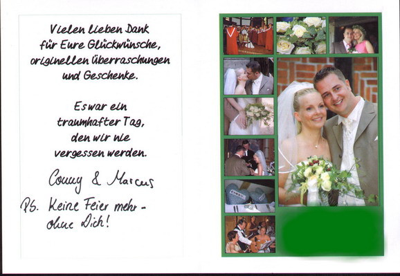 Dankestext Hochzeit
 Dankestext Hochzeit