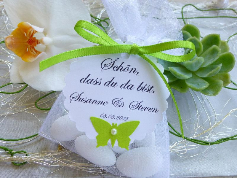 Dawanda Hochzeit
 Gastgeschenk Hochzeit Schmetterling von Geschenkefarm auf